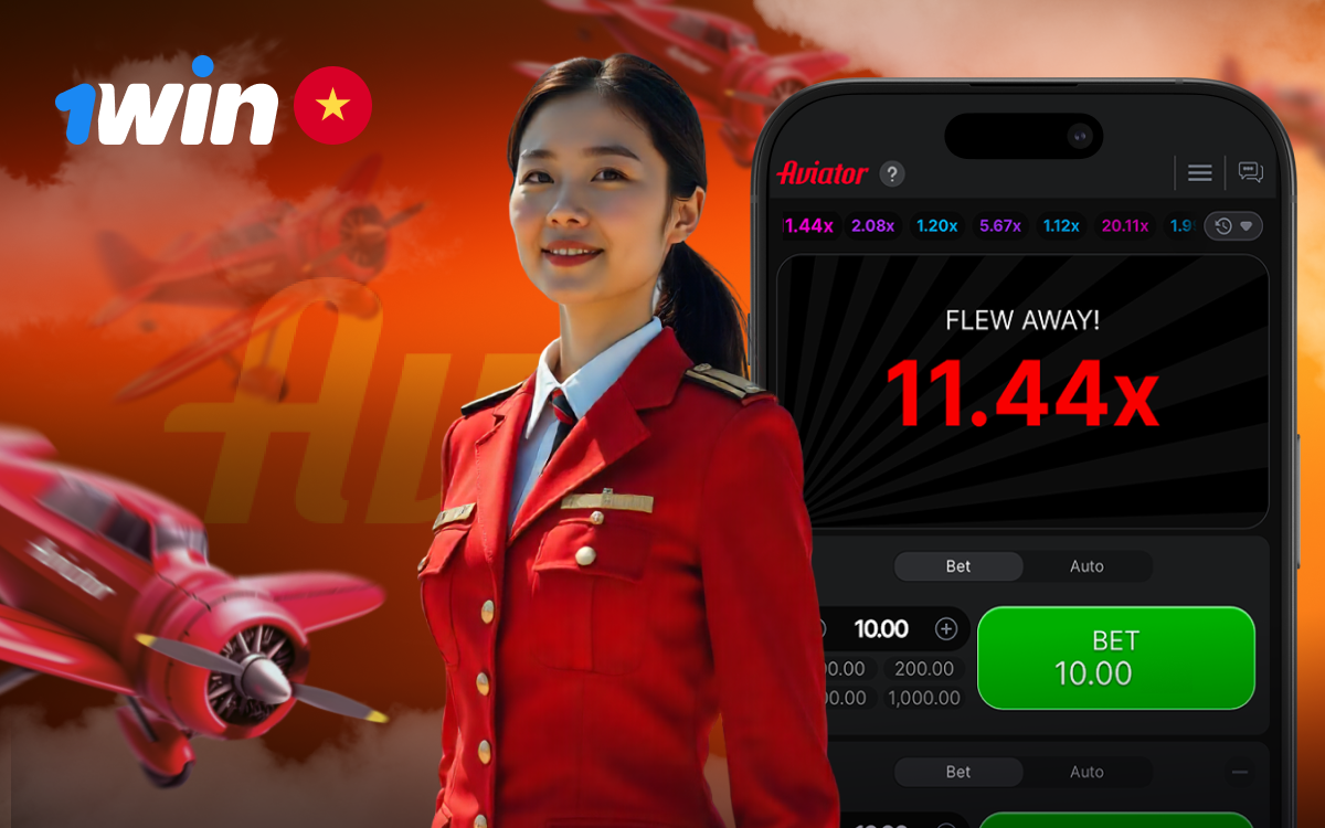Chơi Aviator trên app 1win