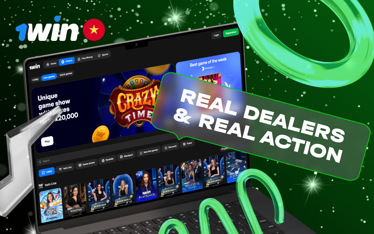 Experience real casino action with live dealers on 1win Vietnam today!