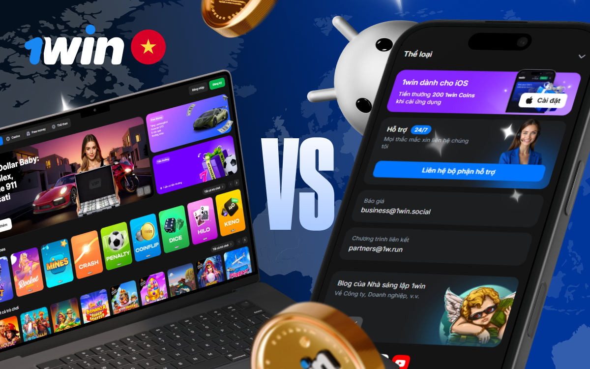 1win Vietnam mobile version vs app comparison