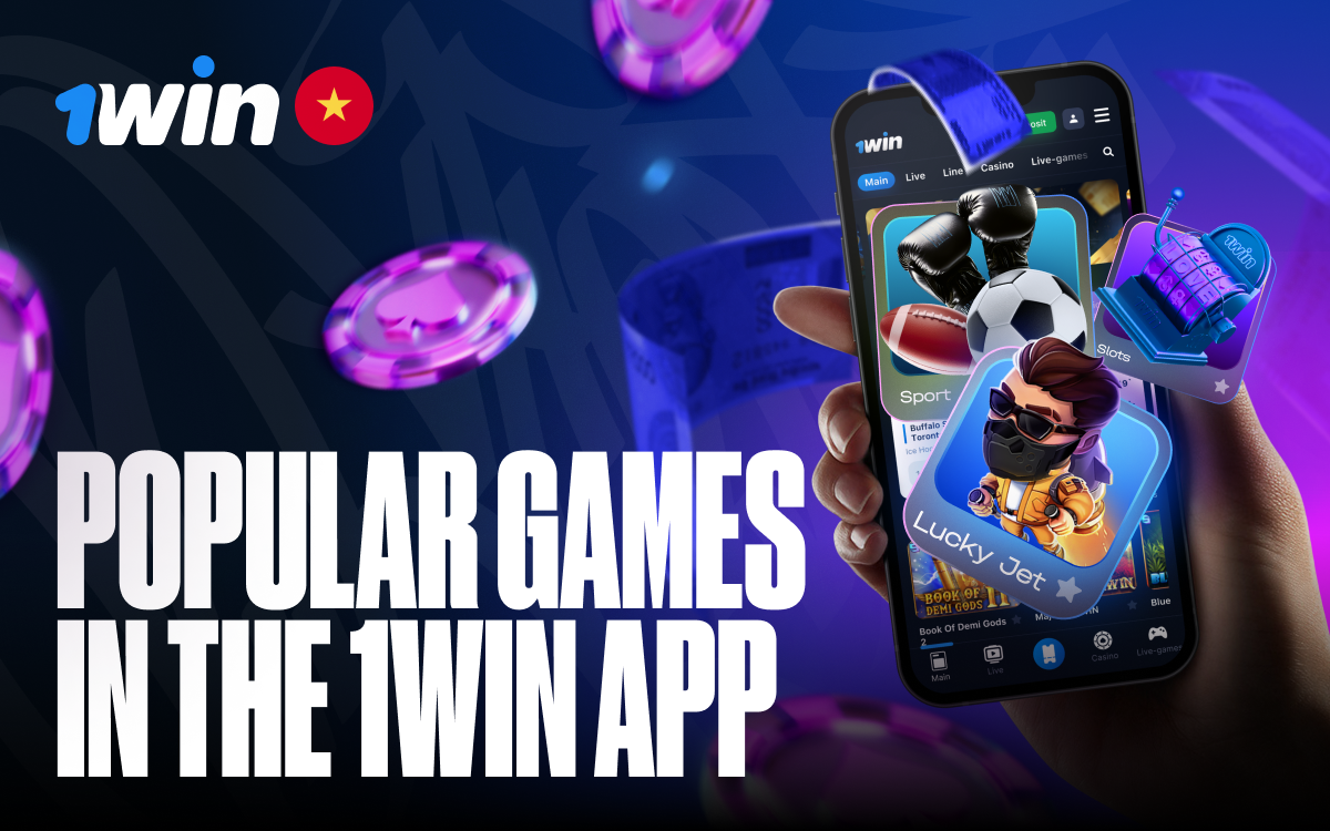 Discover popular games on the 1win app: slots, crash games & live casino!